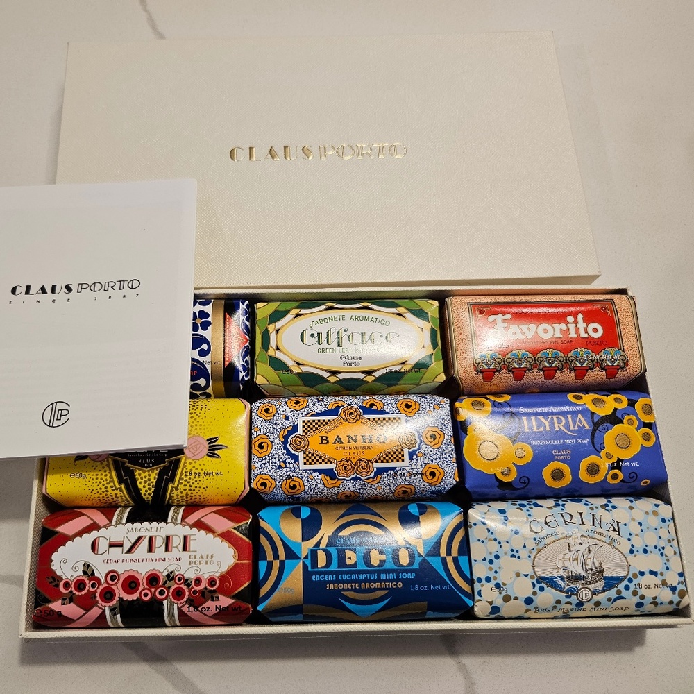 Claus Porto Art Deco Gift Box Set of 9 Soaps